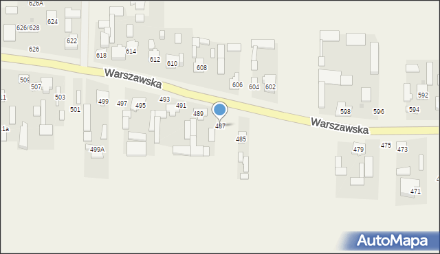 Wojcieszyn, Warszawska, 487, mapa Wojcieszyn