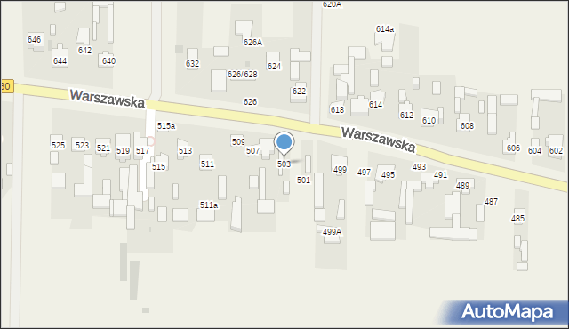 Wojcieszyn, Warszawska, 503, mapa Wojcieszyn