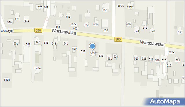 Wojcieszyn, Warszawska, 535, mapa Wojcieszyn