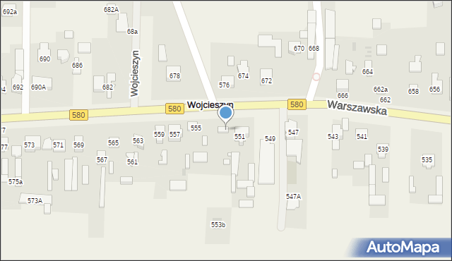Wojcieszyn, Warszawska, 553, mapa Wojcieszyn
