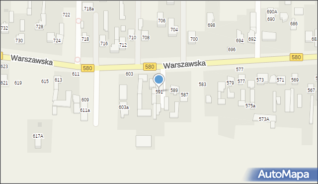 Wojcieszyn, Warszawska, 591, mapa Wojcieszyn