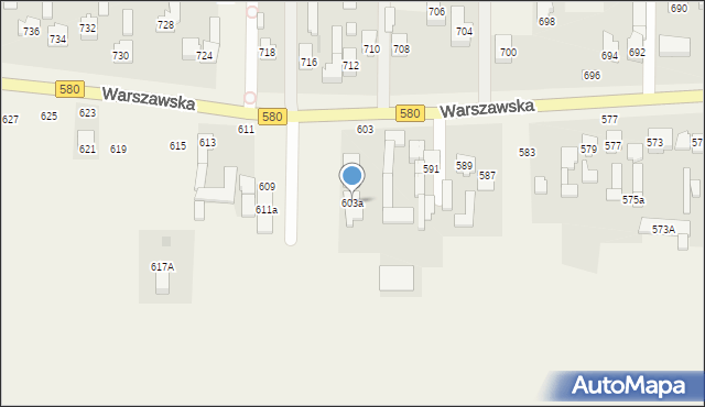 Wojcieszyn, Warszawska, 603a, mapa Wojcieszyn