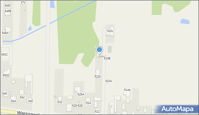 Wojcieszyn, Warszawska, 622a, mapa Wojcieszyn