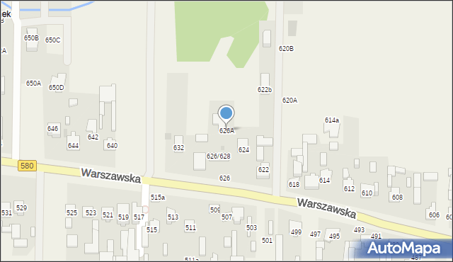 Wojcieszyn, Warszawska, 626A, mapa Wojcieszyn