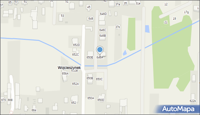 Wojcieszyn, Warszawska, 646A, mapa Wojcieszyn
