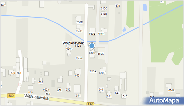Wojcieszyn, Warszawska, 650B, mapa Wojcieszyn