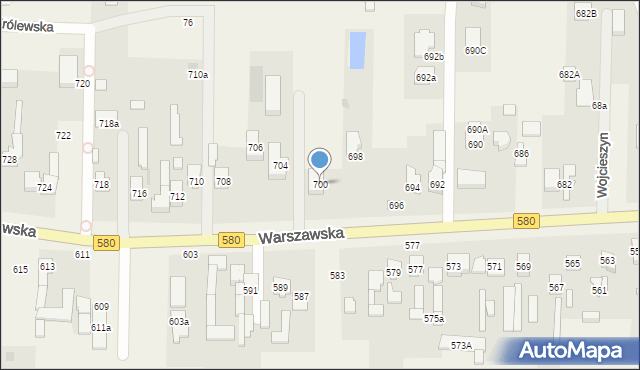 Wojcieszyn, Warszawska, 700, mapa Wojcieszyn