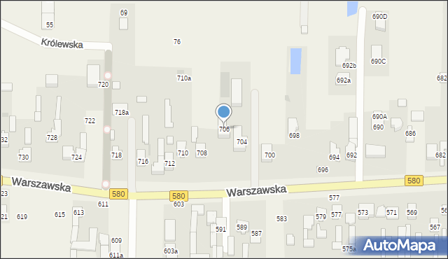 Wojcieszyn, Warszawska, 706, mapa Wojcieszyn