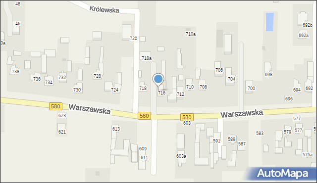 Wojcieszyn, Warszawska, 716a, mapa Wojcieszyn