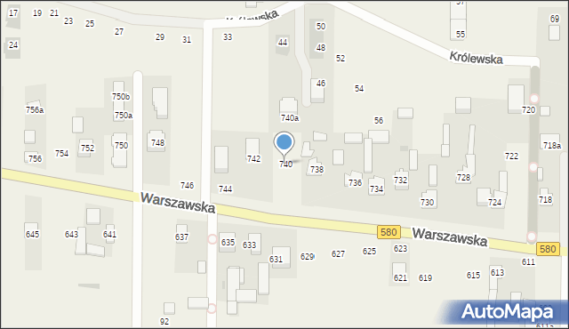 Wojcieszyn, Warszawska, 740, mapa Wojcieszyn