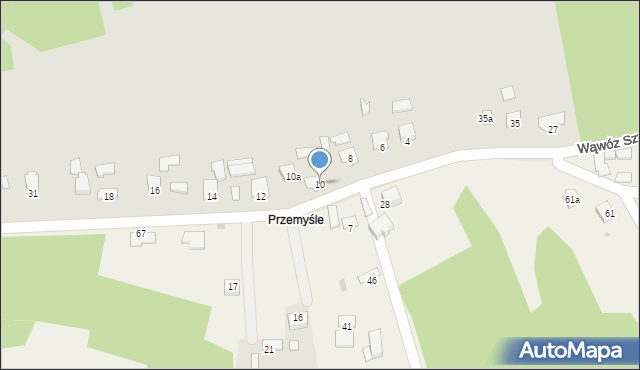 Wojnicz, Wąwóz Szwedzki, 10, mapa Wojnicz