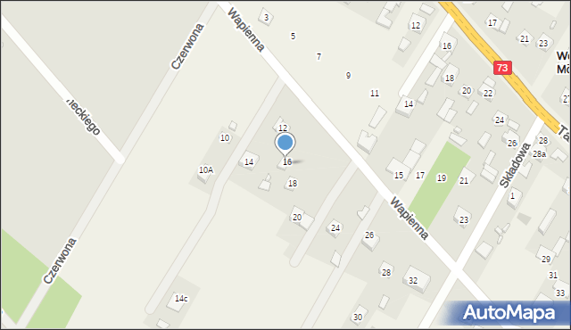 Wola Morawicka, Wapienna, 16a, mapa Wola Morawicka