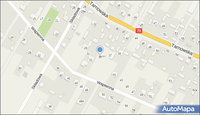 Wola Morawicka, Wapienna, 35, mapa Wola Morawicka