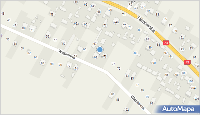 Wola Morawicka, Wapienna, 71, mapa Wola Morawicka