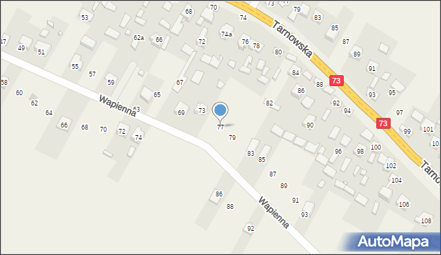 Wola Morawicka, Wapienna, 77, mapa Wola Morawicka