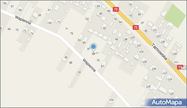 Wola Morawicka, Wapienna, 89, mapa Wola Morawicka