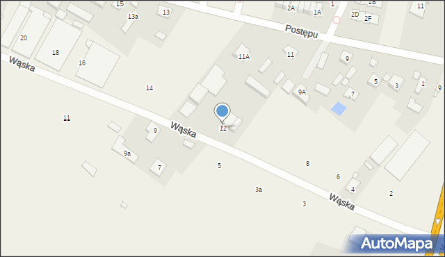 Wola Mrokowska, Wąska, 12, mapa Wola Mrokowska