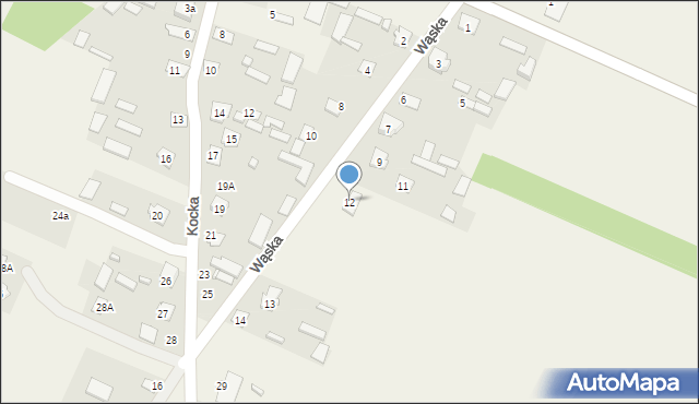 Wola Osowińska, Wąska, 12, mapa Wola Osowińska