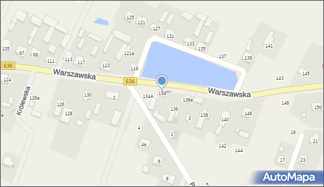 Wola Rasztowska, Warszawska, 134, mapa Wola Rasztowska