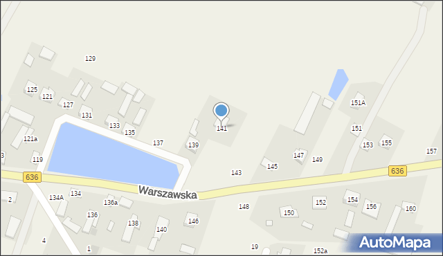 Wola Rasztowska, Warszawska, 141, mapa Wola Rasztowska