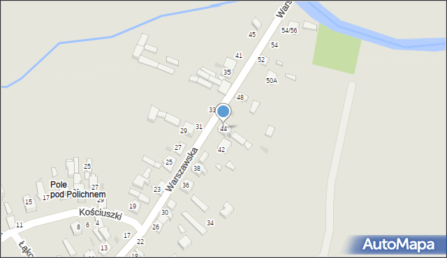 Wolbórz, Warszawska, 44, mapa Wolbórz