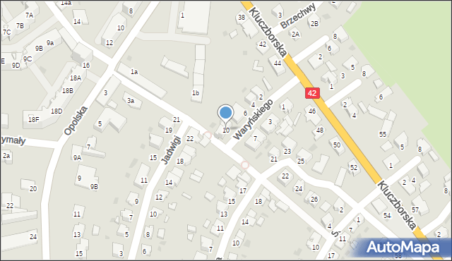 Wołczyn, Waryńskiego Ludwika, 10, mapa Wołczyn