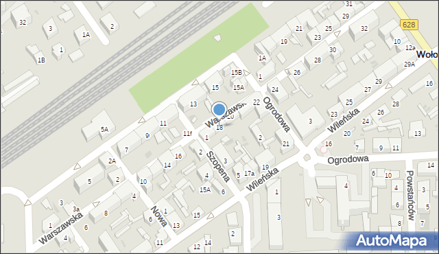 Wołomin, Warszawska, 18, mapa Wołomin