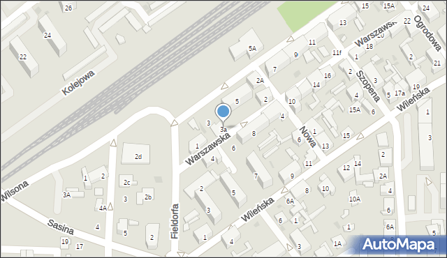 Wołomin, Warszawska, 3a, mapa Wołomin