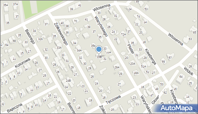 Wołomin, Waryńskiego Ludwika, 33B, mapa Wołomin