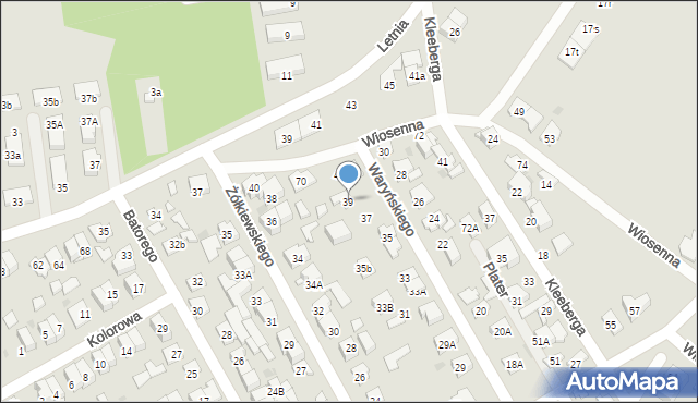 Wołomin, Waryńskiego Ludwika, 39, mapa Wołomin