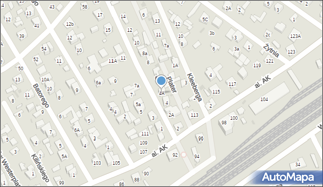 Wołomin, Waryńskiego Ludwika, 4A, mapa Wołomin