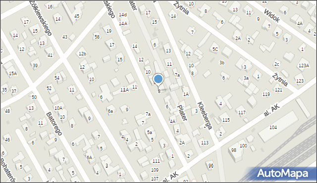 Wołomin, Waryńskiego Ludwika, 8, mapa Wołomin