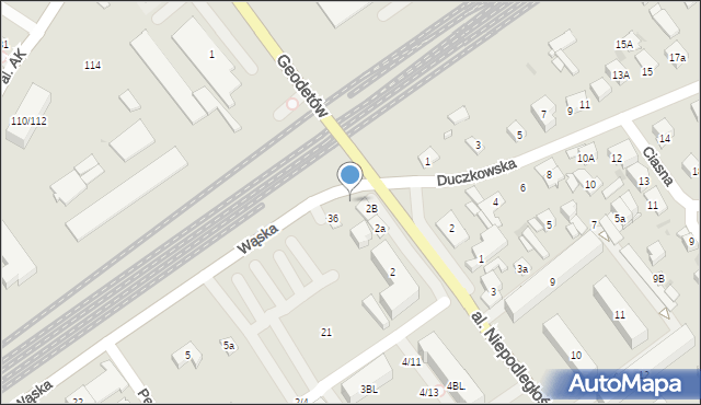 Wołomin, Wąska, 1, mapa Wołomin