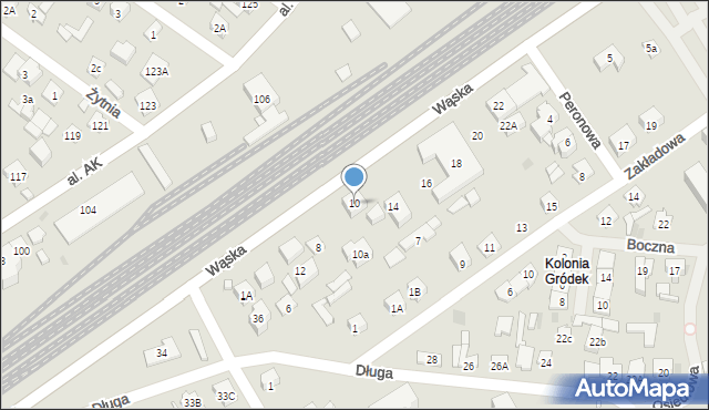 Wołomin, Wąska, 10, mapa Wołomin