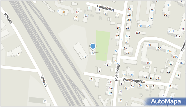 Wołów, Waszyngtona Jerzego, 1a, mapa Wołów