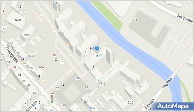 Wrocław, Walońska, 15, mapa Wrocławia
