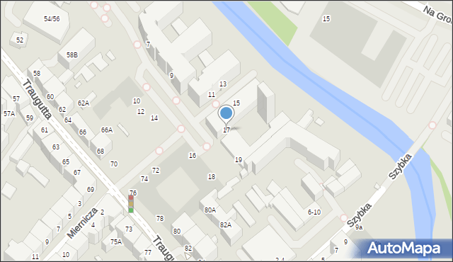 Wrocław, Walońska, 17, mapa Wrocławia