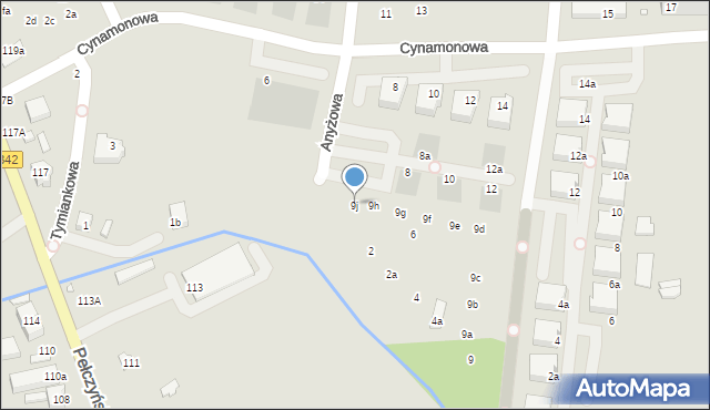 Wrocław, Waniliowa, 9j, mapa Wrocławia