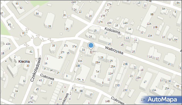 Wrocław, Wałbrzyska, 31, mapa Wrocławia