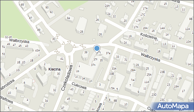 Wrocław, Wałbrzyska, 37e, mapa Wrocławia