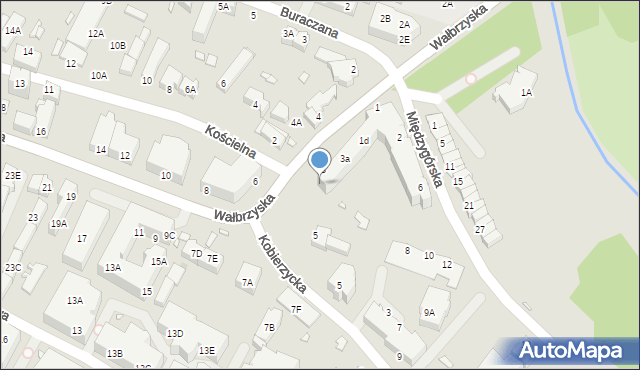 Wrocław, Wałbrzyska, 3c, mapa Wrocławia