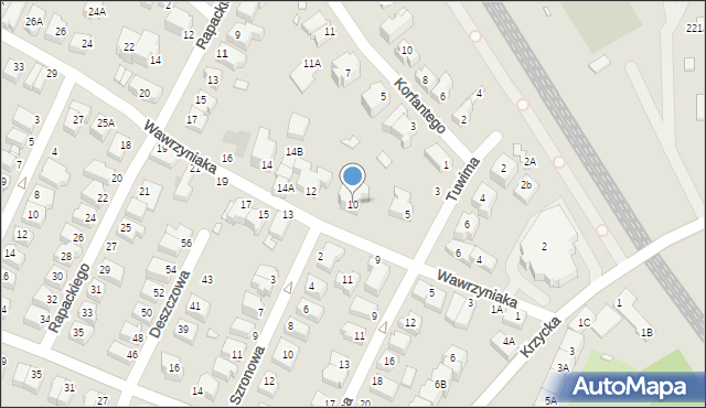 Wrocław, Wawrzyniaka Piotra, ks., 10, mapa Wrocławia