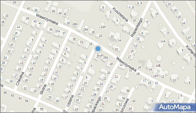 Wrocław, Wawrzyniaka Piotra, ks., 27, mapa Wrocławia