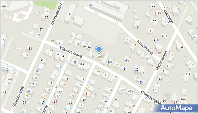 Wrocław, Wawrzyniaka Piotra, ks., 28A, mapa Wrocławia