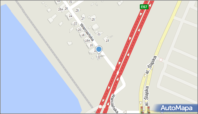 Wrocław, Warciańska, 12, mapa Wrocławia