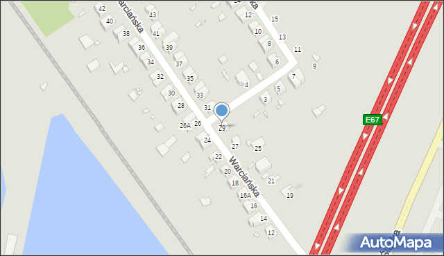 Wrocław, Warciańska, 29, mapa Wrocławia