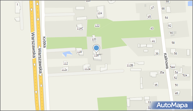 Wsola, Warszawska, 116, mapa Wsola