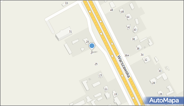 Wsola, Warszawska, 27, mapa Wsola