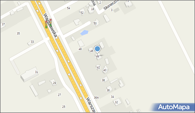 Wsola, Warszawska, 44, mapa Wsola