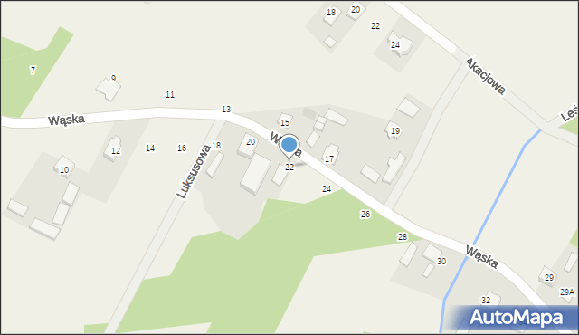 Wszebory, Wąska, 22, mapa Wszebory